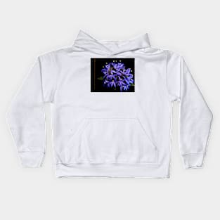 Blue Pincushion Flower Kids Hoodie